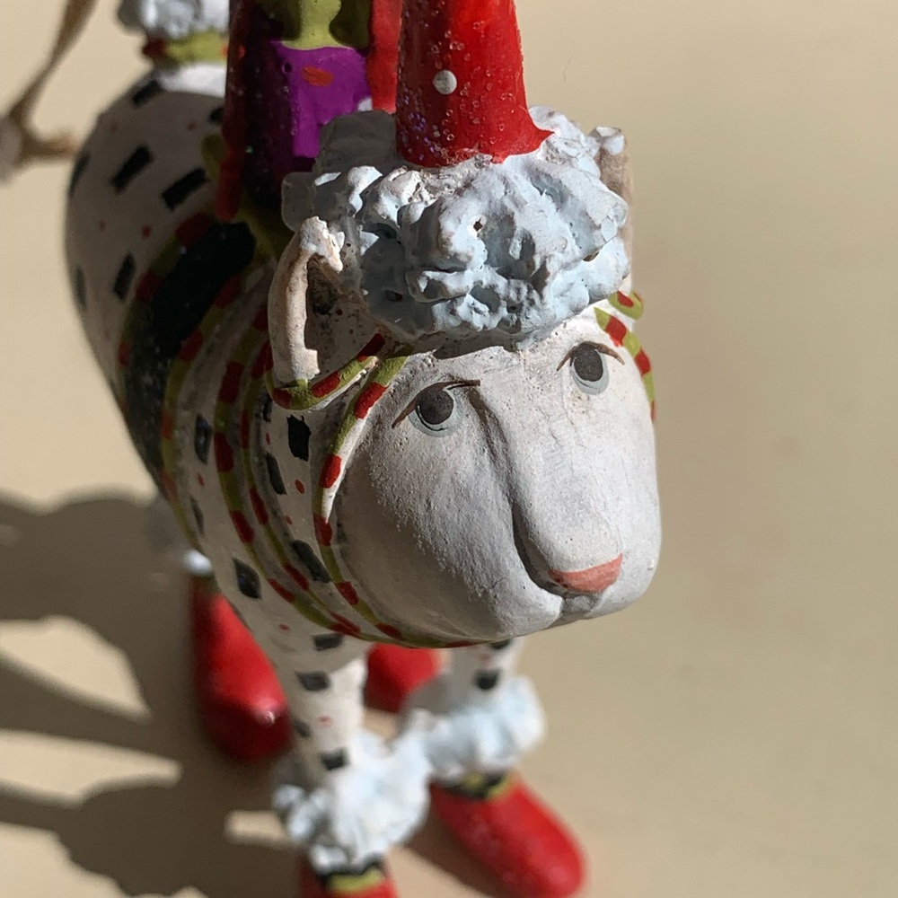 Mackenzie-Childs Patience Brewster Christmas Mini Pat Santa Hat Cat Ornament